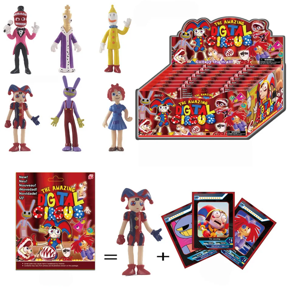 thumbnail image 1 of Figuras de acción y juguetes de personajes de dibujos animados Treingi 2024, paquete de 6, modelo de PVC, el increíble circo digital, regalo de cumpleaños para niños, 1 of 5