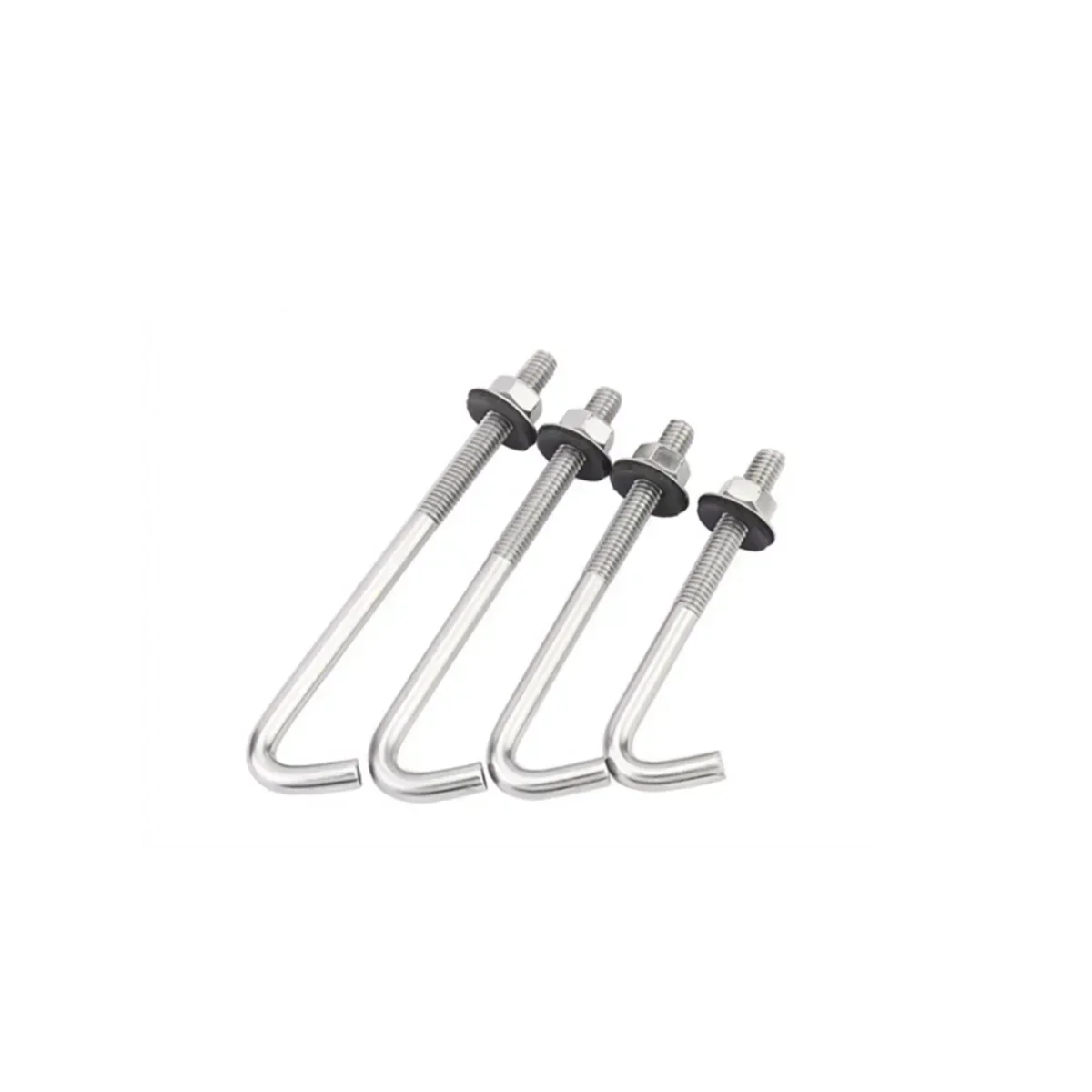 304 Stainless Steel Square Hook Irregular Screw / Right Angle Hook Bolt