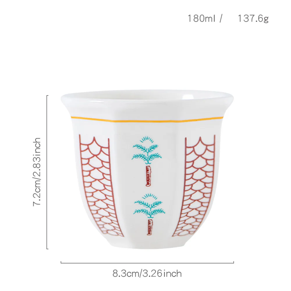 180 مللي/250 مللي أكواب اسبريسو الفن زهرة نمط فنجا...