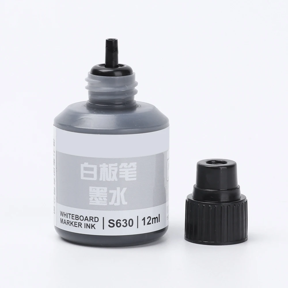 12ML Mark Pen Refill Ink Erasable Non-toxic Quick-Drying Whiteboard Pen Color Refills Tool Writing Painting Stationery Supplies