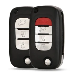 jingyuqin 3 Button 4 Button Flip Remote Key Shell For Benz Smart Fortwo 453 Forfour 2015-2017 Car Key Case Replacement