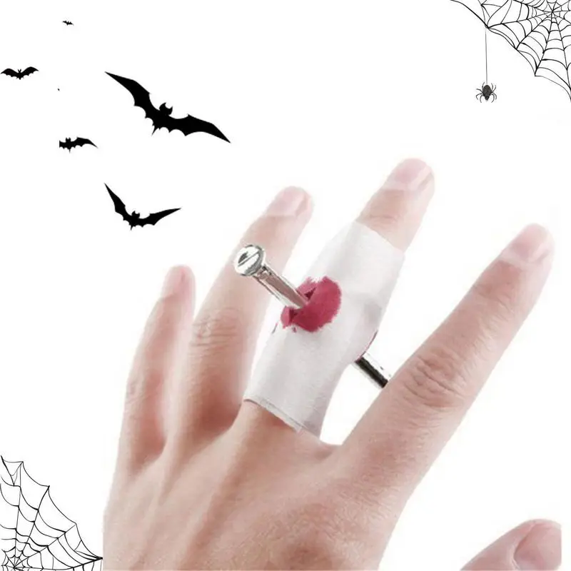 Trick Nail Through Finger Halloween Nail Through Finger Prank Bloody Nail Thru Finger Prank For Prank Party April Fools Day And