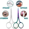 2Pcs Eyebrow Scissor Makeup Eyelash Trimmer  Facial Hair Remover Manicure Scissor Nail Cuticle Tool Beauty Scissors 3