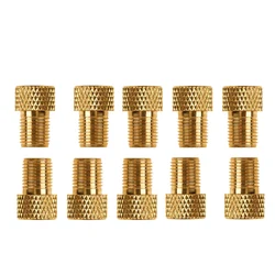 Universal Bike Tire Valve Adapter - Premium Copper F/V to A/V Converter (10pcs)