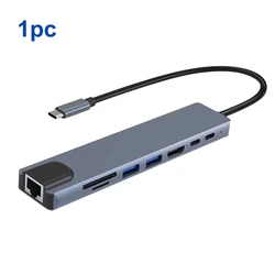 Versatile 7 - in - 1 USB - C Hub with 4K HDMI, USB 3.0, 87W PD Charging, and SD/TF Card Reader (1pcs)