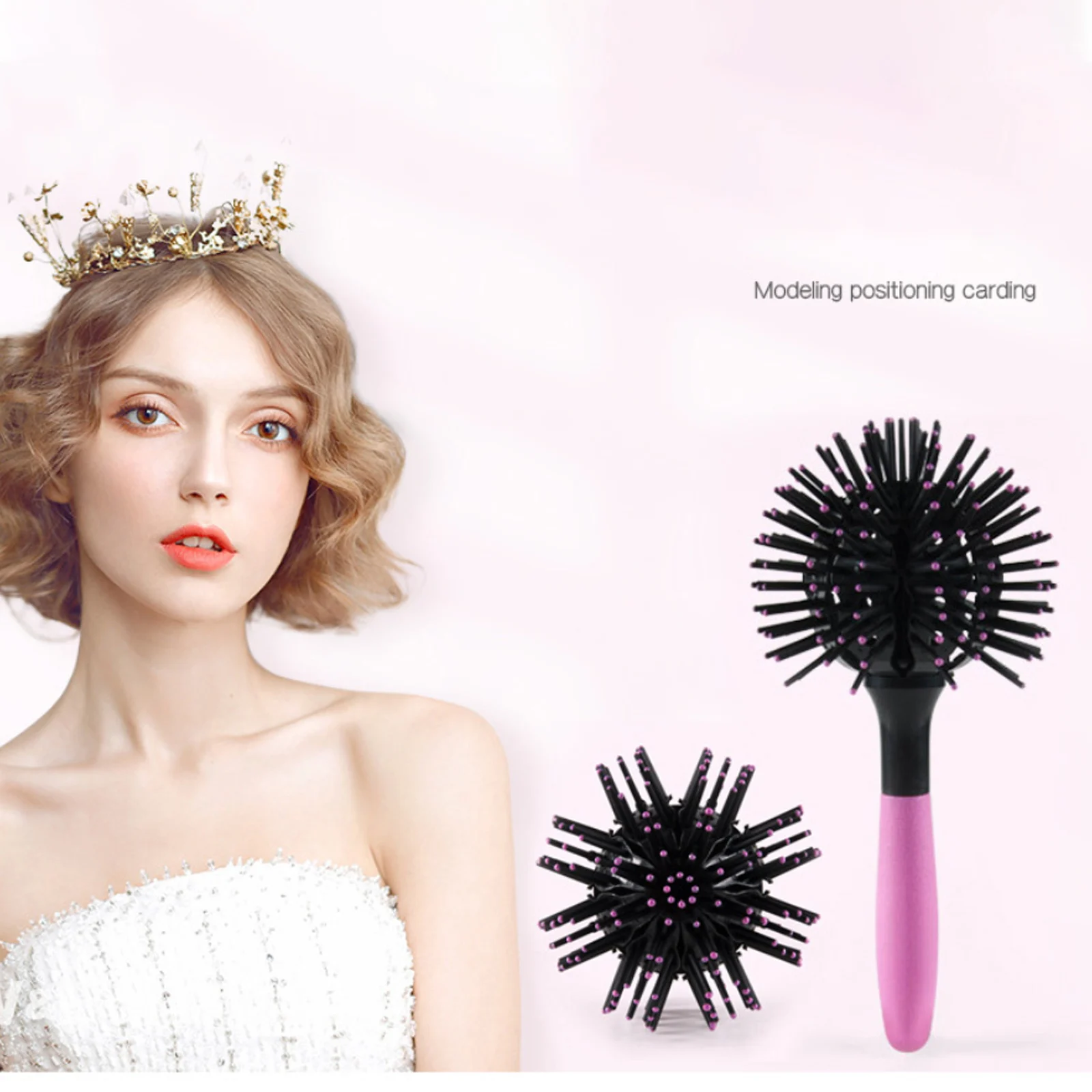 

3D круглые щетки для волос в салоне, макияжный инструмент-шарик, кудрявые стайлинг-инструменты, термостойкая расческа для волос, профессиональные женские причесочные щетки.