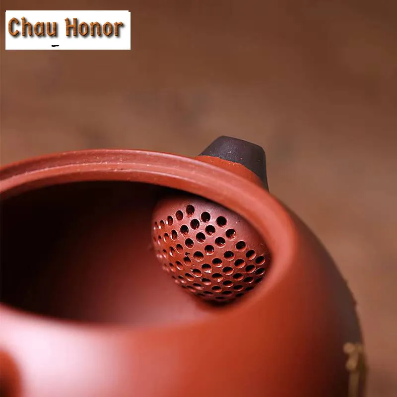 200ml Traditional Yixing Raw Ore Zisha Teapot Handmade Household Kungfu Teaset Ball Hole Filtration Xi Shi Pot Tea Ceremony Gift