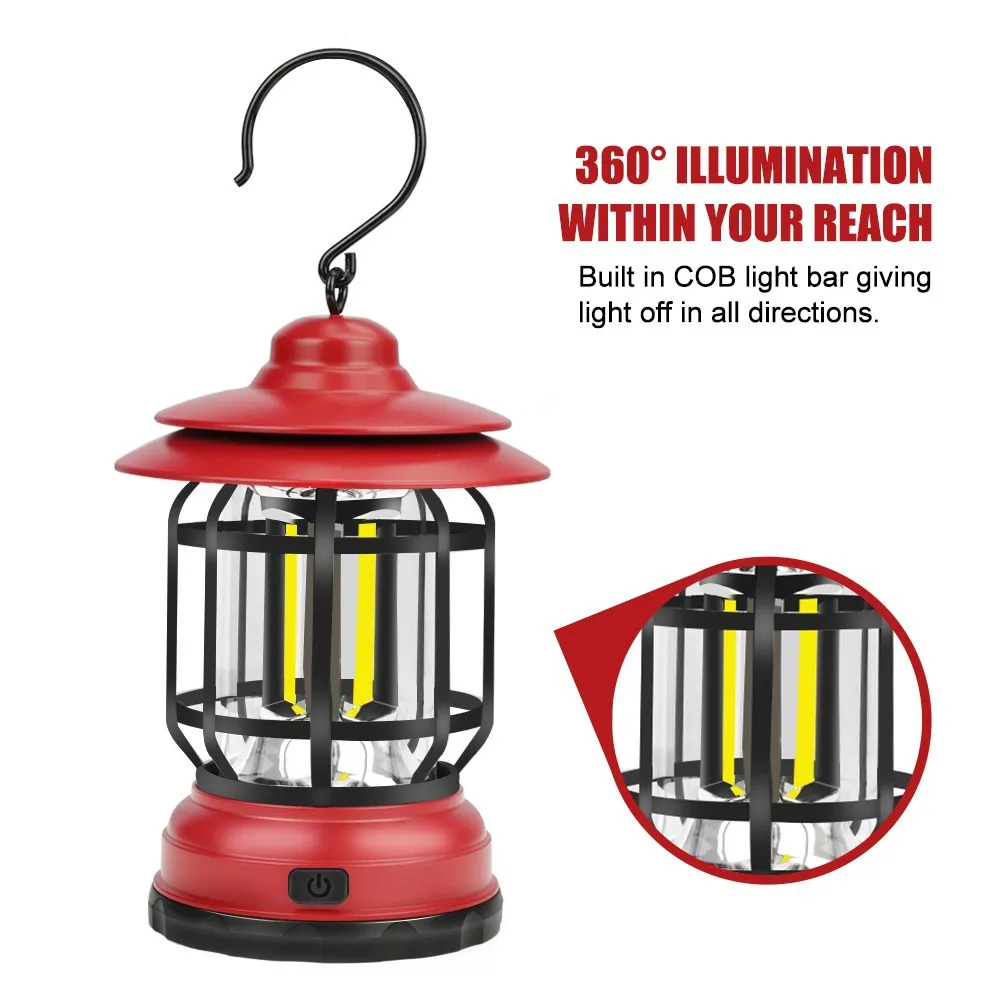 

Camping lamp Lantern tent lantern home outdoor multi-purpose camping strong light retro iron small lantern