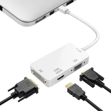 Thunderbolt 2 dock hub Mini Displayport to VGA HDMI-compatible macbook Mac book pro Surface DVI Adapter converter 