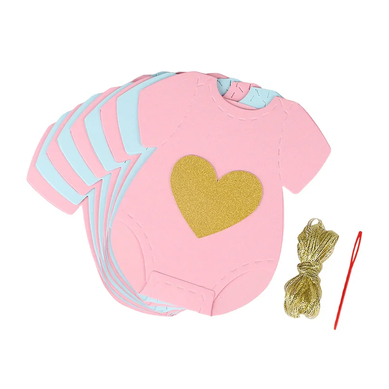 Baby-Shower Papiergirlande Kurzarm-Bodysuits Wäscheleinen-Girlande Geschlechtsenthüllungs-Geburtstagsbanner Baby-Outfit Banner Flaggen-Dekoration – Detail 6