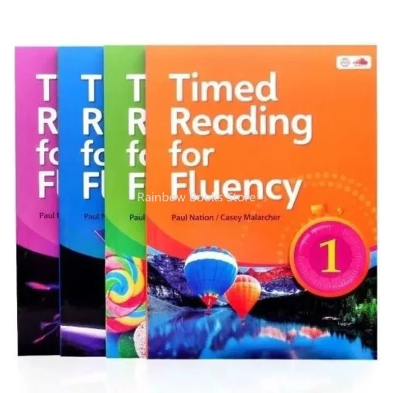 

4 Books/Set Timed Reading for Fluency Training Exercise Textbook Children Kids Language Education Books