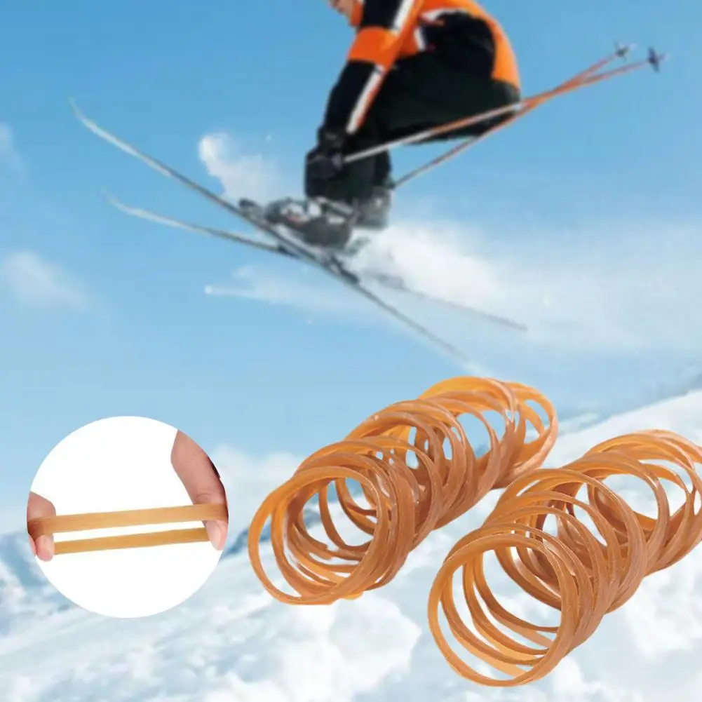 Ski Brake Straps 30pcs High Elastic Ski Brake Retainers Simple Installation Snowboard Rubber Bands for Sports Accessories