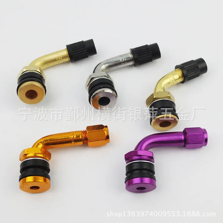 2pcs Motorcycle Valve Stem 90 Degree Angle Adapter Wheel Tire Tubeless Valve Stems Caps Auto Accessories Wheels Tires & Parts