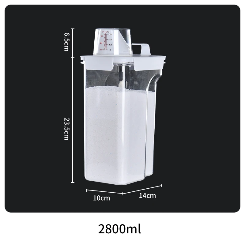 Clear Airtight Multipurpose Storage Container with Measuring Cup