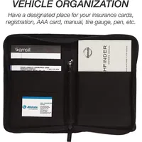 Oxford Car Registration Insurance Holder Driver's License Case for Credit Card Auto Document Holder Vehicle Glove Box Organizer 1