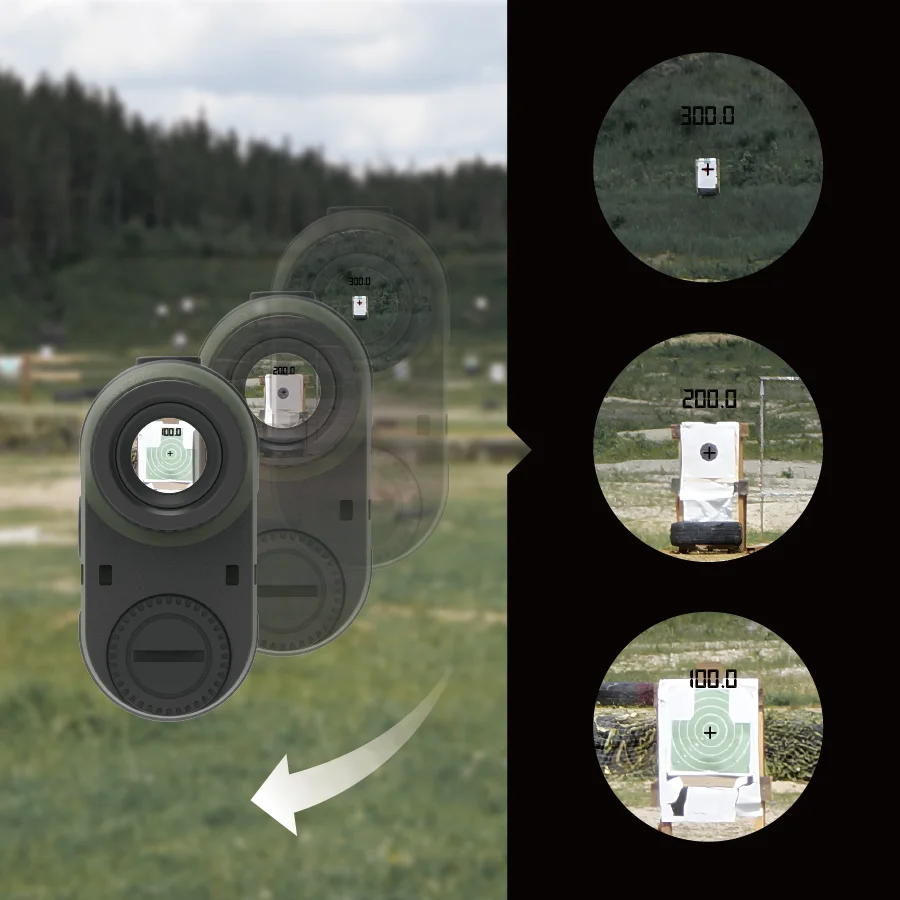 Victoptics 6x21 Compact Laser Rangefinder Scan Mode for Multiple Targets Portable Fully Coated Hunting Range Finder