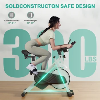 Superun Exercise Bike, 32-Level Magnetic Resistance Stationary Bikes for Home, Low Noise Workout Cycling Bike for Home 5