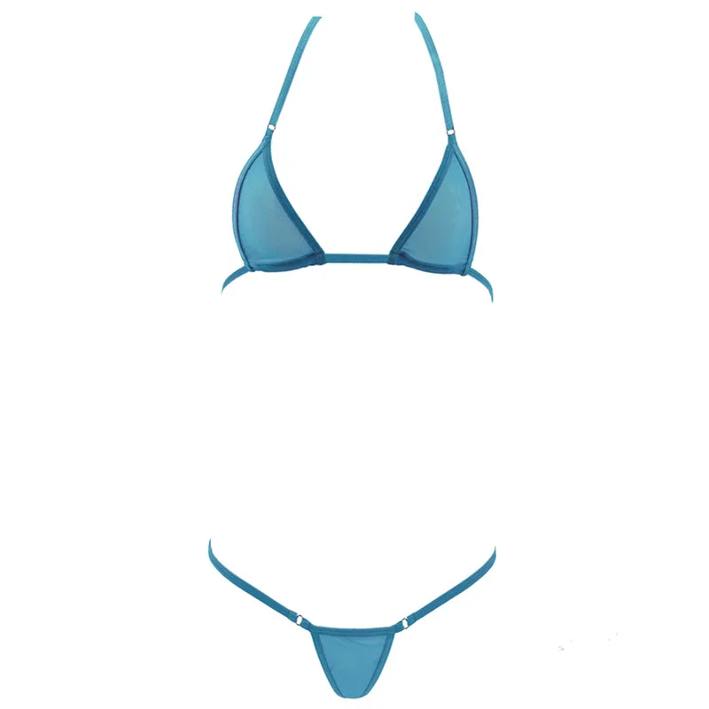 2 Pezzi Da Donna In Rete Trasparente Costume Da Bagno Micro Bikini Reggiseno Top Con Perizoma Mini Costume Da Bagno Acquista In Modo Economico - Spedizione Gratuita, Recensioni Reali Con Foto - Foto 7