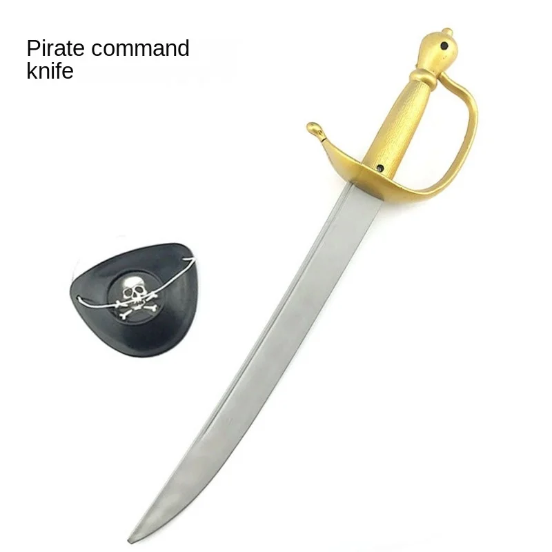 

Cross-border Hot 40cm Pirate Command Knife Eye Mask Toy Set Halloween Pirate Sword Plastic Knife Children's Toy Decoration