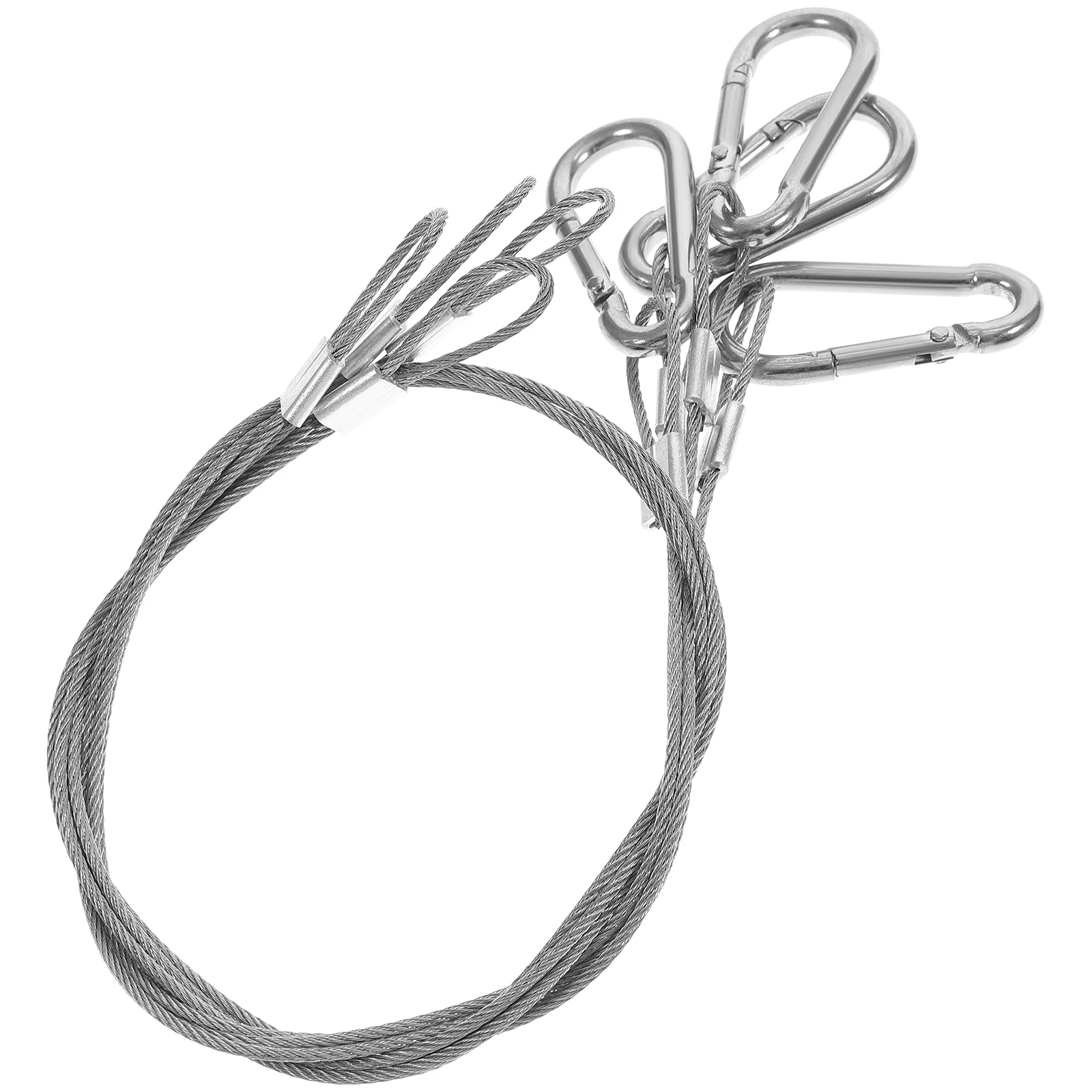 Cable Locks Buckle Safety Chain Barrier Fence Load Duty Stainless Steel Rope with Loops Tool Hooks