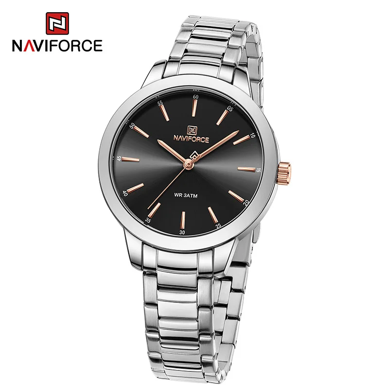 

Часы наручные NAVIFORCE женские ультратонкие, роскошные модные кварцевые, из нержавеющей стали, 2022