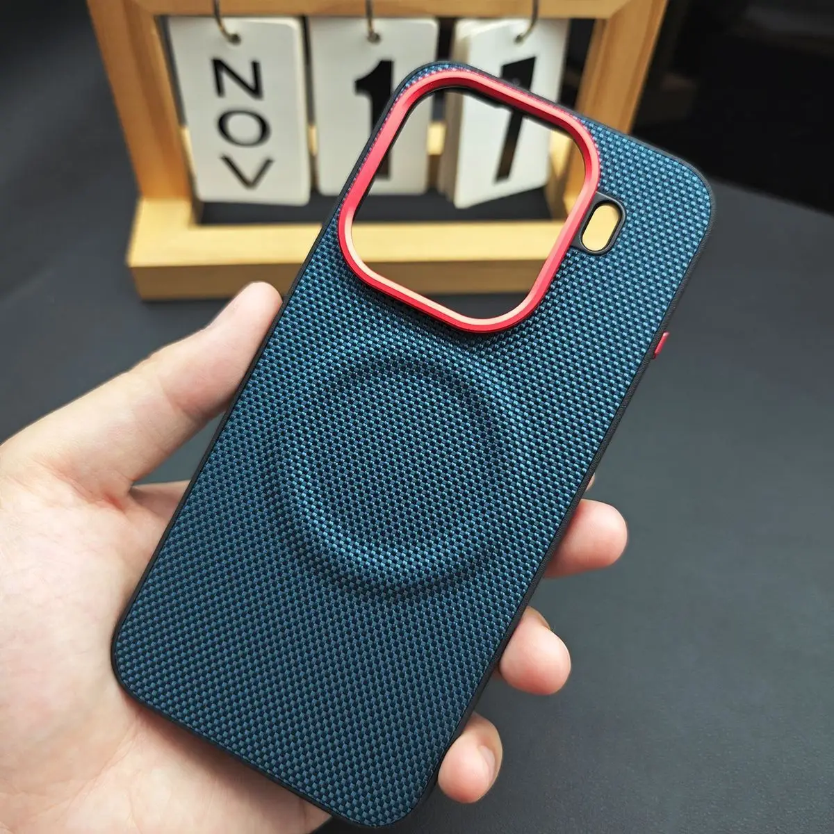 Luxury PU Leather Magnetic Wireless Charging Protective Back Cover Case