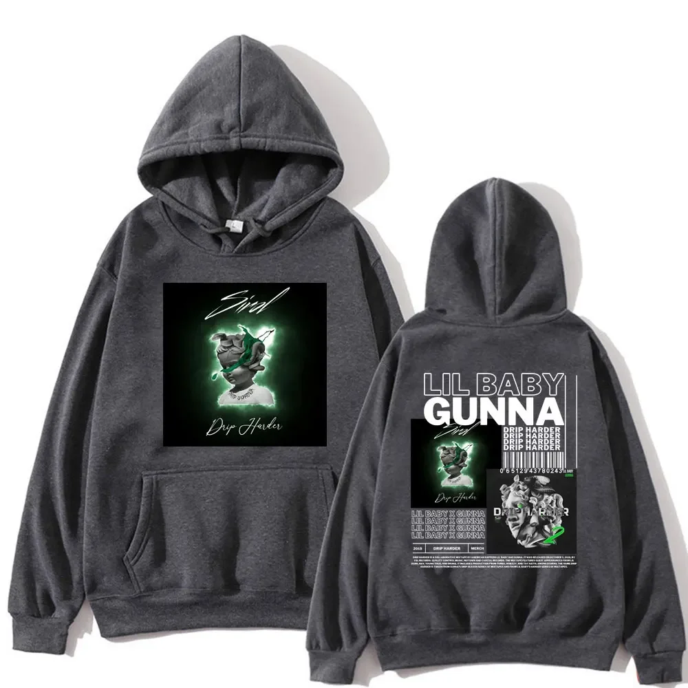 Sudadera con capucha de rapero Lil Baby Gunna Drip Harder para hombre,  Sudadera con capucha de gran tamaño, Álbum de Música gráfico, Hip Hop, ropa  de calle Vintage