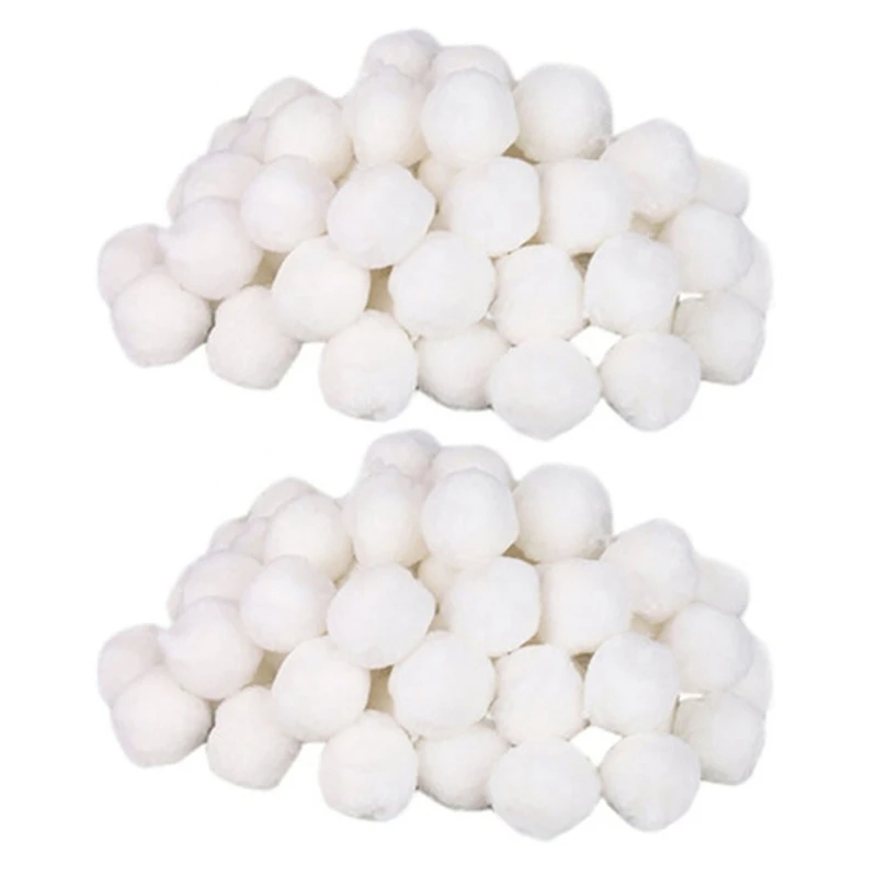 

2X Swimming Pools Filter Balls Portable Wet Dry Cotton Canister Clean Fish Tank Filter Material Water Purification Fiber 200G