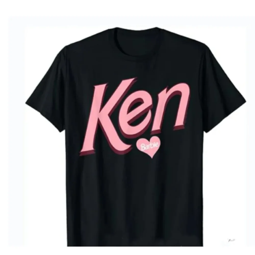 Summer men's and women's pure cotton T-shirt Barbie Valentine's Day Ken clothing fashion T-shirt casual haute couture 2