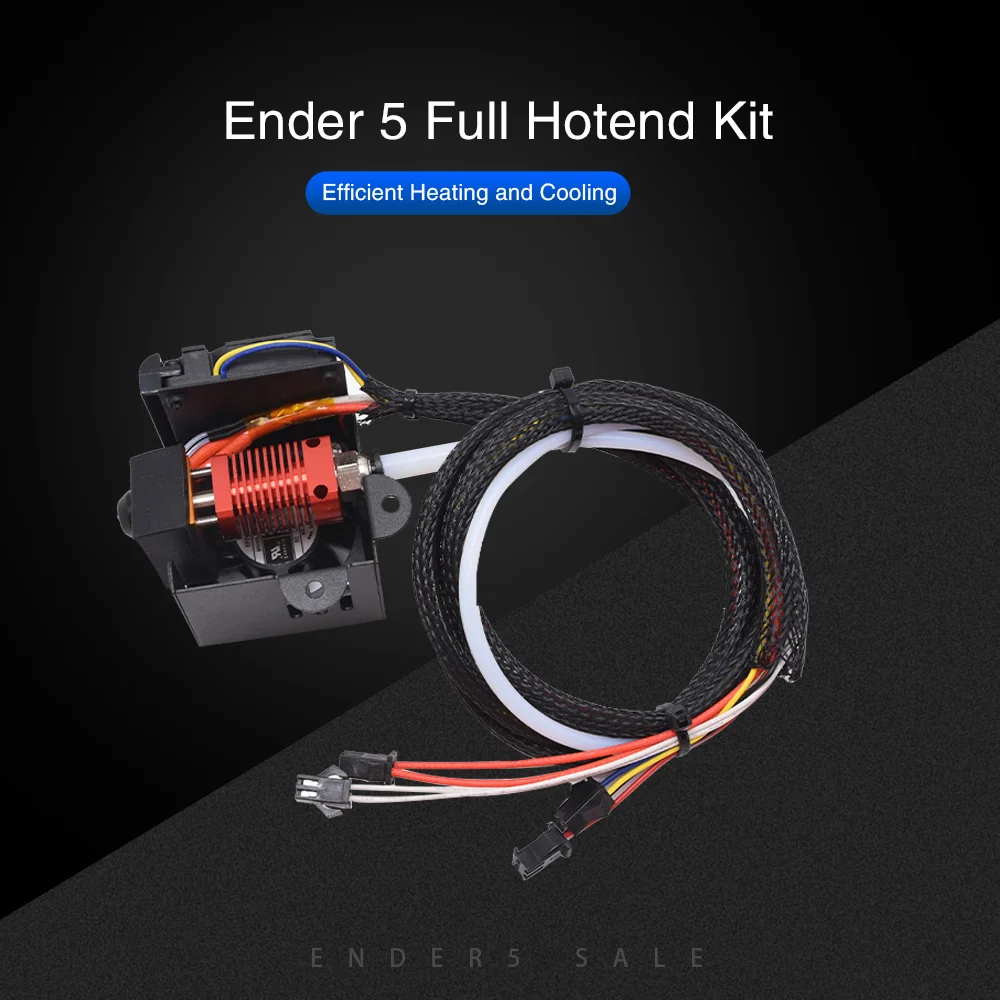 ELVES Ender 3/CR10 Hotend 12V24V 40W Full Assembled Extruder Cooling Fan Kit with Silicone Cover for Ender3 / 5 /CR10 3D Printer