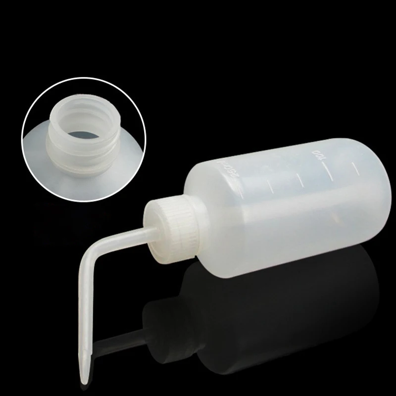 체중계 세척병 곡선 입, PE 소재 화학 솔벤트 특수 스퀴즈 병, 150, 250, 1000ml