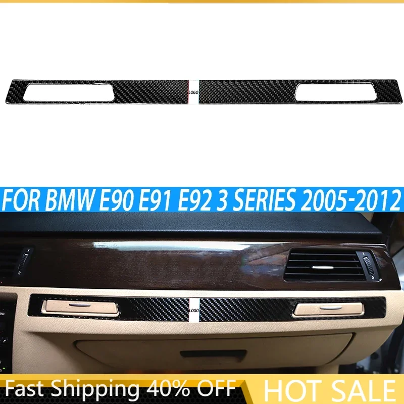 

Carbon Fibre LHD Car Front Water Cup Holder Panel Interior Strip Trim Auto Accessories For BMW E90 E91 E92 3 Series 2005-2012
