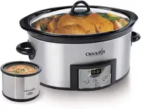 t6-Quart Countdown Programmable Oval Slow Cooker with Dipper, Stainless Steel, SCCPVC605-S 2