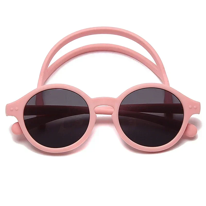 3-12 Years Baby Silical Gel Glasse UV400 Protection TPEE Polarized Strap Flexible Sunglasses with Free Silical Rope for kids sunglasses,children sunglasses
