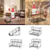 Coffee Syrup Rack Stand Easy Installation Easy to Clean Kitchen Storage Rack 2