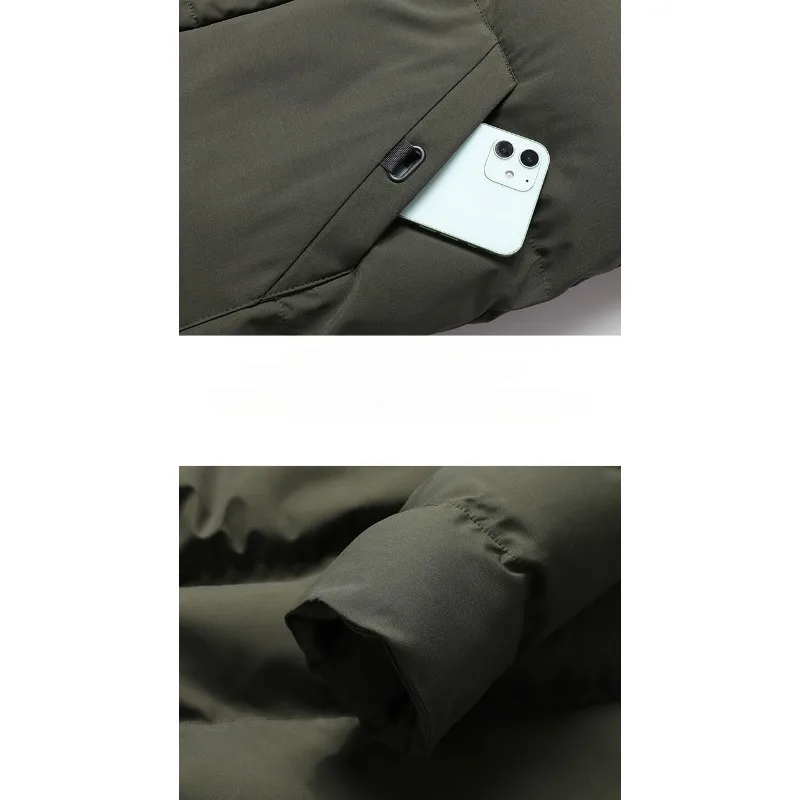 2023 New Men Cotton Coat Winter Jacket Mid-length Loose Parkas Plus Fleece Thick Leisure Outwear Hooded Fashion Overcoat