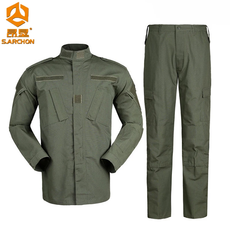 

Multi-pocket Camouflage Tactical Suit Men Wear-resistant Breathable Training Set Outdoor Fighting Climbing Hunting Sets Male