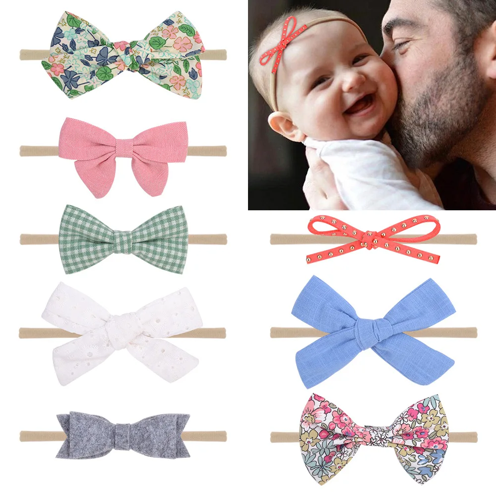 

Multi Piece Set Baby Flower Bows Headband for Girls Lovely Children Elastic Hair Bands New Born Hairband Cute Hair Accessories