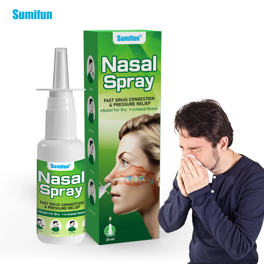 

20Ml Sumifun Rhinitis Spray Nasal Inhaler Relieve Cold Nasal Congestion Sinusitis Cream Nose Refreshing Breathe Medical Plaster