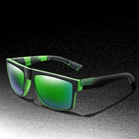 Marque polarisée cyclisme pêche course hommes lunettes de soleil UV400 HD Vision coupe-vent mode lunettes TAC lentille Style Vintage 4