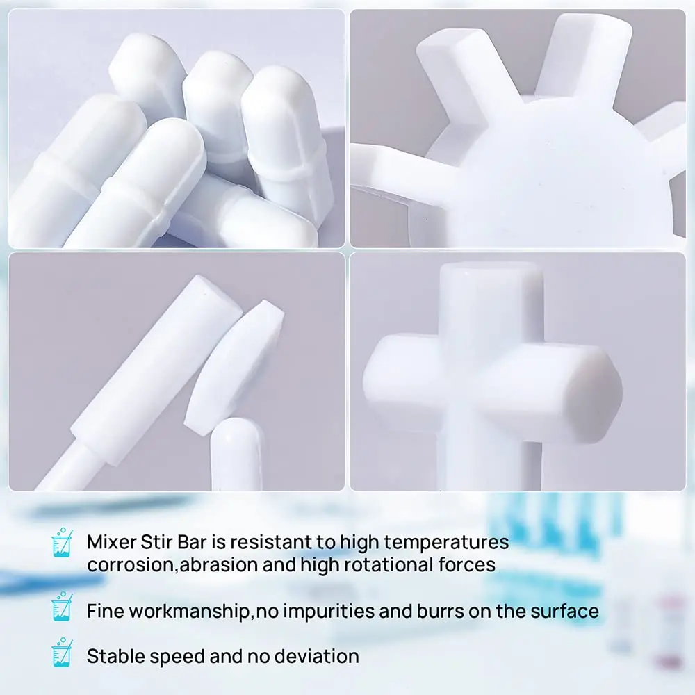 Magnetic Stirrer Stir Bars Mixer Stiring Rod : 6 Shapes + Magnetic Retriever