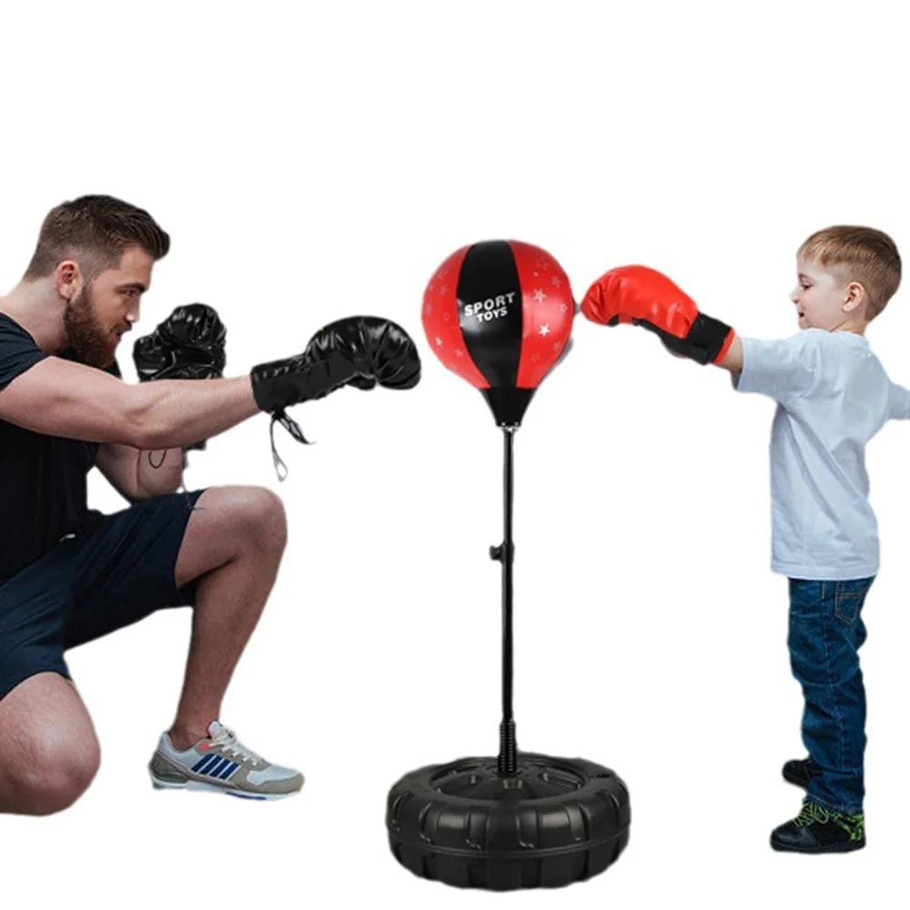 Adjustable Child Fitness Boxing Sports Punching Bag PU Punch Pear Speed Ball Relaxed Boxing Punching Bag Speed Sports Toys
