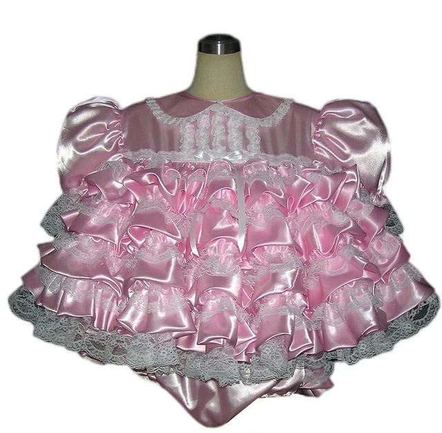 Pink Satin Sissy Dress