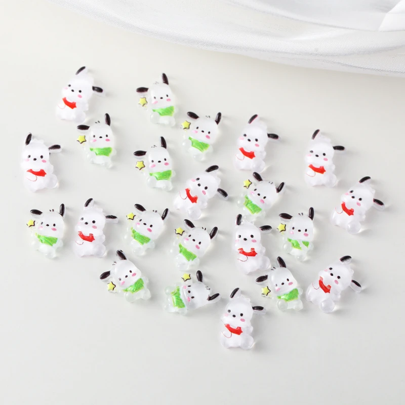 

20pcs Kawaii Sanrio Anime Pochacco Cute Cartoon Nail Art Accessory Sweet Simple Nail Decoration Cute Things for Girls
