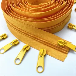 Multi - Length Nylon Zippers in 20 Vibrant Colors with Sliders for DIY Sewing and Clothing Accessories (Golden 111)