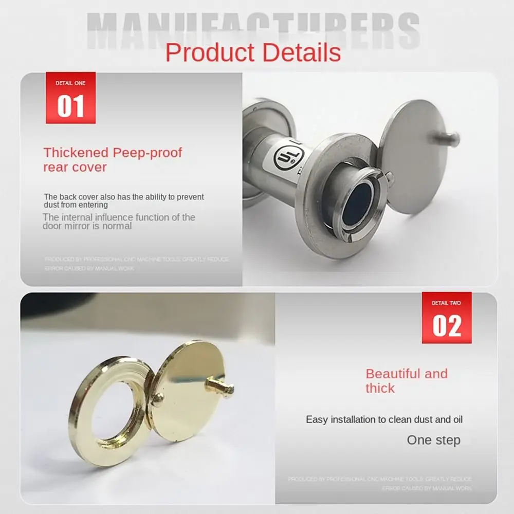Safety Door Viewer Fixed Door Viewer Cover Privacy Peephole Lid Rotating Privacy Cover Door Viewer Lid  Privacy Plate
