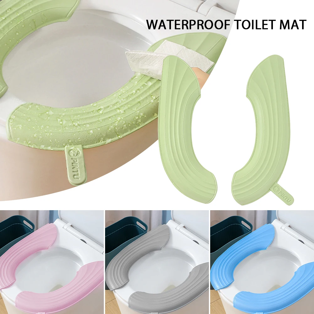 

Soft EVA Waterpoof Toilet Cover Seat Lid Cover Cushion Bathroom Decor Accessories Four Seasons Reusable Toilet Seat Cover Mat