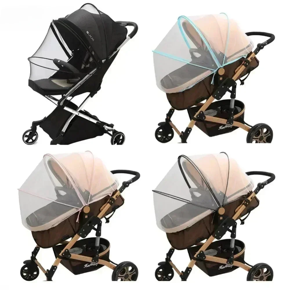 Baby Stroller Safety Seat Universal Canopy & Sun Cover Summer Mesh Sun Protection Fly Insect Safety Seats Pram Accessories