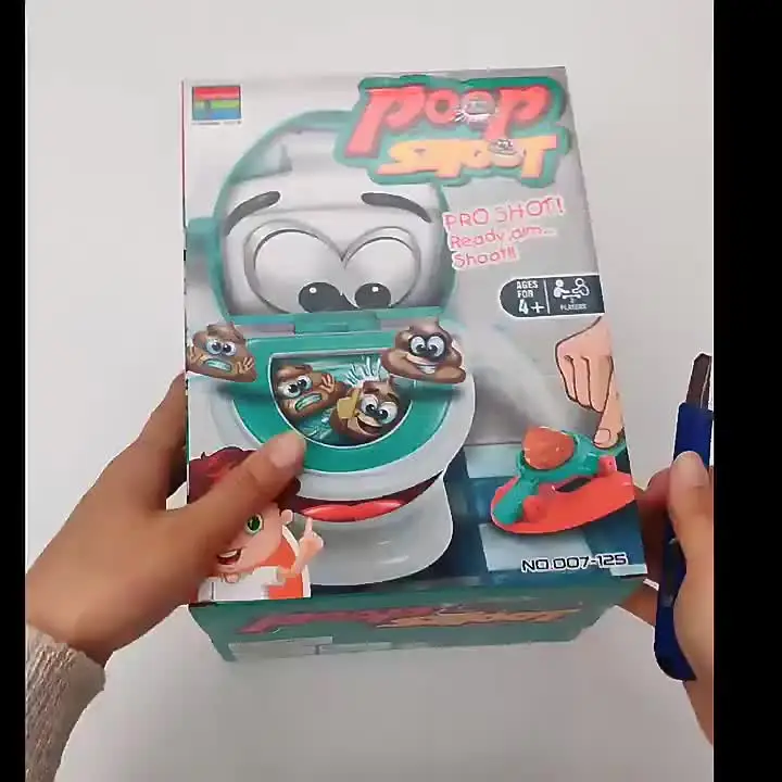 Jeu De Toilette Family Poop – Lanceur De Cacas Catapulte – 6 Cacas, 1 Toilette, 2 Catapultes, Autocollants – Jeu De Réflexe Et Coordination – Dès 3 Ans – Farce Et Rigolade