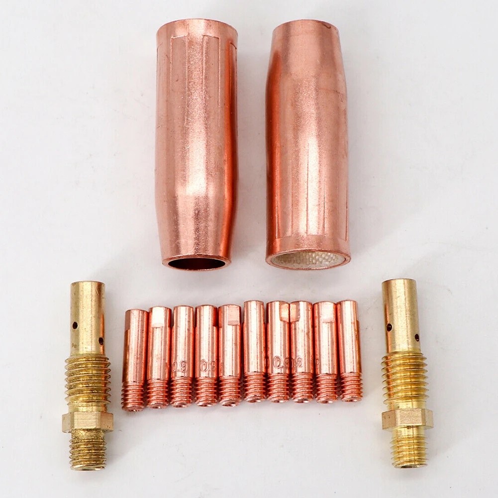 

14 Pcs MIG Welding Kit 0.035 Solder Iron For Welding Equipment Gas Diffuser Consumables Durable Contact Tip 0.035